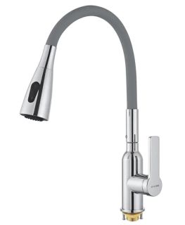 Смеситель для кухни Shevanik S843-9 серый/хром